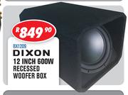 Dixon 12 Inch 600W Recessed Woofer Box BX1209