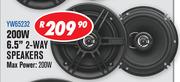 Jebson Car Speakers 200W 6.5" 2 Way Speakers YW65232