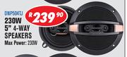 Dixon Car Speakers 230W 5" 4-Way Speakers DNP504TJ