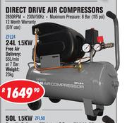 Direct Drive 24L 1.5Kw Air Compressors ZFL24