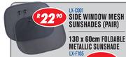Side Window Mesh Sunshdes Pair LX-C001