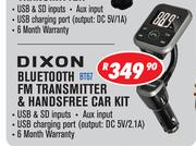 Dixon Bluetooth FM Transmitter And Handfree Car Kit BT67