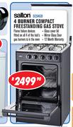 Salton 4 Burner Compact Freestanding Gas Stove SC54GB