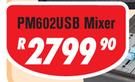 Dixon 6 Channel Stereo Table Top Powered Mixer PM602USB
