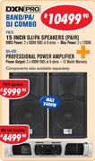 DXN Pro 15" DJ/PA Speakers Pair PW15