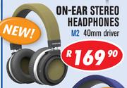 Jebson On Ear Stereo Headphones 40mm Driver M2