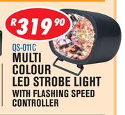 Multi Colour LED Strobe Light With Flashing Speed Controller QS-011C