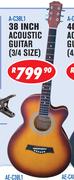 Sanchez 38" Acoustic Guitar 3/4 Size A-C38L1