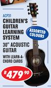 Children's 30" Acoustic Guitar With Learn-A-Chord Cards ACP31