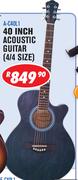 Sanchez 40" Acoustic Guitar 4/4 Size A-C40L1
