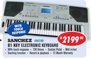 Sanchez 61 Key Electronic Keyboard ARK2188