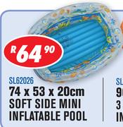 Soft Side Mini Inflatable Pool 74x53x20Cm SL62026