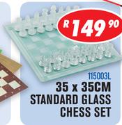 35x35Cm Standard Glass Chess Set 115003L