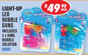 Light-Up LED Bubble Guns BB081-Each