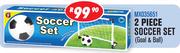 2 Piece Soccer Set Goal & Ball MX035651