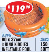 3 Ring Kiddies Inflatable Pool 90x37Cm SL61022