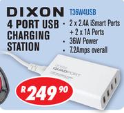 Dixon 4 Port USB Charging Station T36W4USB