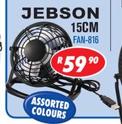 Jebson 15Cm USB Powered Desktop Fans FAN-816
