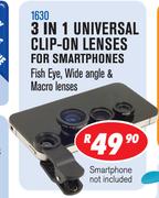 3 In 1 Universal Clip-On Lenses For Smartphones 1630
