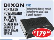 Dixon Portable Powerbank With 3W Speaker Charger For Android & Other Smart Devices PS95