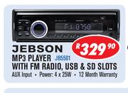 Jebson MP3 Player With FM Radio, USB & SD Slots