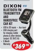 Dixon Bluetooth FM Transmitter And Handsfree Car Kit