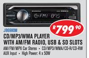 Jebson CD/MP3/WMA Player With AM/FM Radio USB & SD Sots