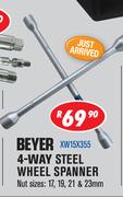 Beyer 4-Way Steel Wheel Spanner