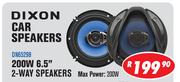 Dixon Car Speakers 200W 6.5” 2-Way Speakers
