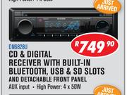 Dixon CD & Digital Receiver With Built-In Bluetooth, USB & SD Slots And Detachable Front Panel