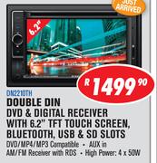 Dixon Double Din DVD 7 Digital Receiver With 6.2” TFT Touch Screen, Bluetooth, USB & SD Slots