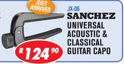 Sanchez Universal Acoustic & Classical Guitar Capo JX-06