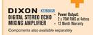 DDixon Digital Stereo Echo Mixing Amplifier.