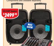 Dixon 15” DJ/PA Speakers (Pair) With Integrated Handles SDJ1508P