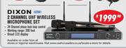 Dixon 2 Channel UHF Wireless Microphone Set (IU2061)