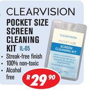 Clearvision Pocket Size Screen Cleaning Kit IL-05