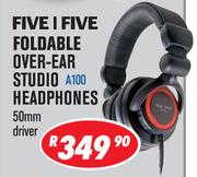 Dixon Five I Five Foldable Over Ear Studio Headphones 50mm Driver A100