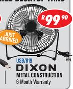 Dixon Metal Construction 15cm USB Powered Dsktop Fans USB/819