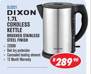 Dixon 1.7Ltr Cordless Kettle Brushed Stainless Steel Finish SLD221