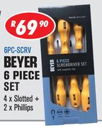 Beyer 6 Piece Screwdriver Sets With Magnetic Tips 6PC-SCRV