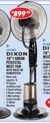 Dixon 16"/40cm Pedestal Mist Fan With Built In Humidifier LB-FS01D