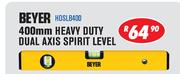 Beyer 400mm Heavy Duty Dual Axis Spirit Level HDSLB400