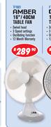 Amber 16"/40cm Table Fan TF1601