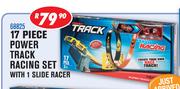 17 Piece Power Track Racing Set With 1 Slide Racer 68825