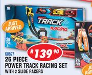 26 Piece Power Track Racing Set With 2 Slide Racers 68827