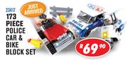 173 Piece Police Car & Bike Block Set 23417