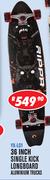 Rippa Skateboards 36 Inch Single Kick Longboard Aluminium Trucks YX-L01