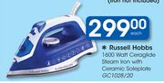 Russell Hobbs 1600 Watt Ceraglide Steam Iron with Ceramic Soleplate GC1028/20