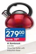 Kambrook 2.5Ltr Stove Top Kettle with Indusction Base