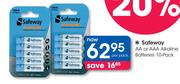 Safeway AA Or AAA Alkaline Batteries 10 Pack-Per Pack